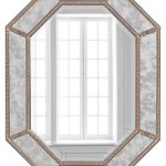 Серебряное настенное зеркало Ньюпорт LHDWM127ZYH-AS LouvreHome