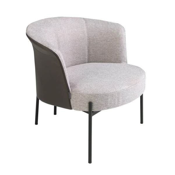 Кресло 5109/A213 серое из ткани и экокожи Angel Cerda 5109
