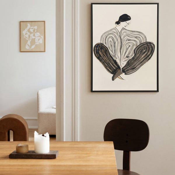 Жикле на холсте Striped lady DZ25072218 LouvreHome
