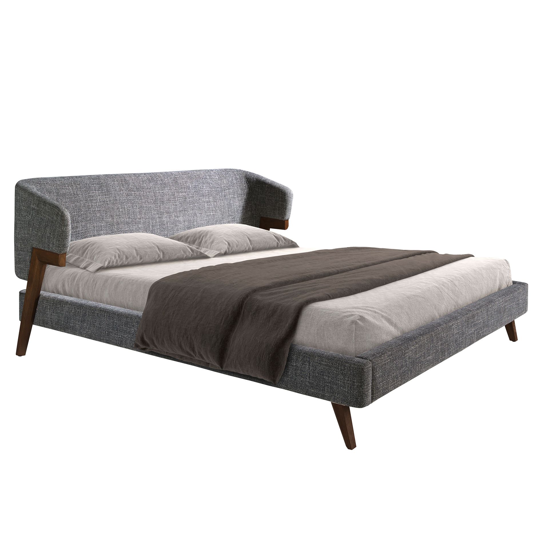 4f02ec322d2d43ffa44ec532565a1ec6 Кровать 7173/GC2323 из серой ткани 180 x 200 cm Angel Cerda 7173