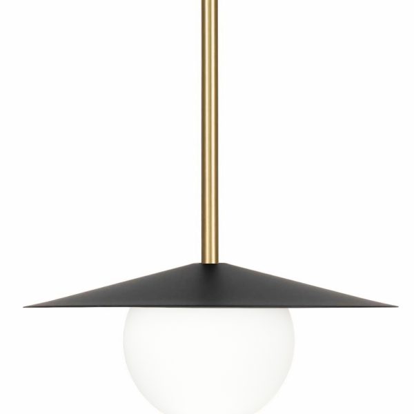 Чёрно-золотой подвесной светильник Милти P7559PC LouvreHome
