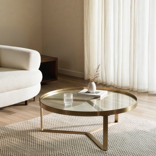 Золотой кофейный стол Ульм FCT020924RJ LouvreHome