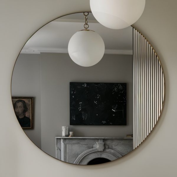 Круглое зеркало в раме Нолан - M LHDWM8536ZYH LouvreHome