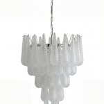 Серебристый подвесной светильник Поуль 21100-5DB LouvreHome