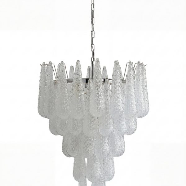 Серебристый подвесной светильник Поуль 21100-5DB LouvreHome