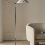 Серебристая напольная лампа Харриет LHLFL060348SWL LouvreHome
