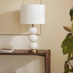 Белая настольная лампа Райс LHLTL31024CLM LouvreHome