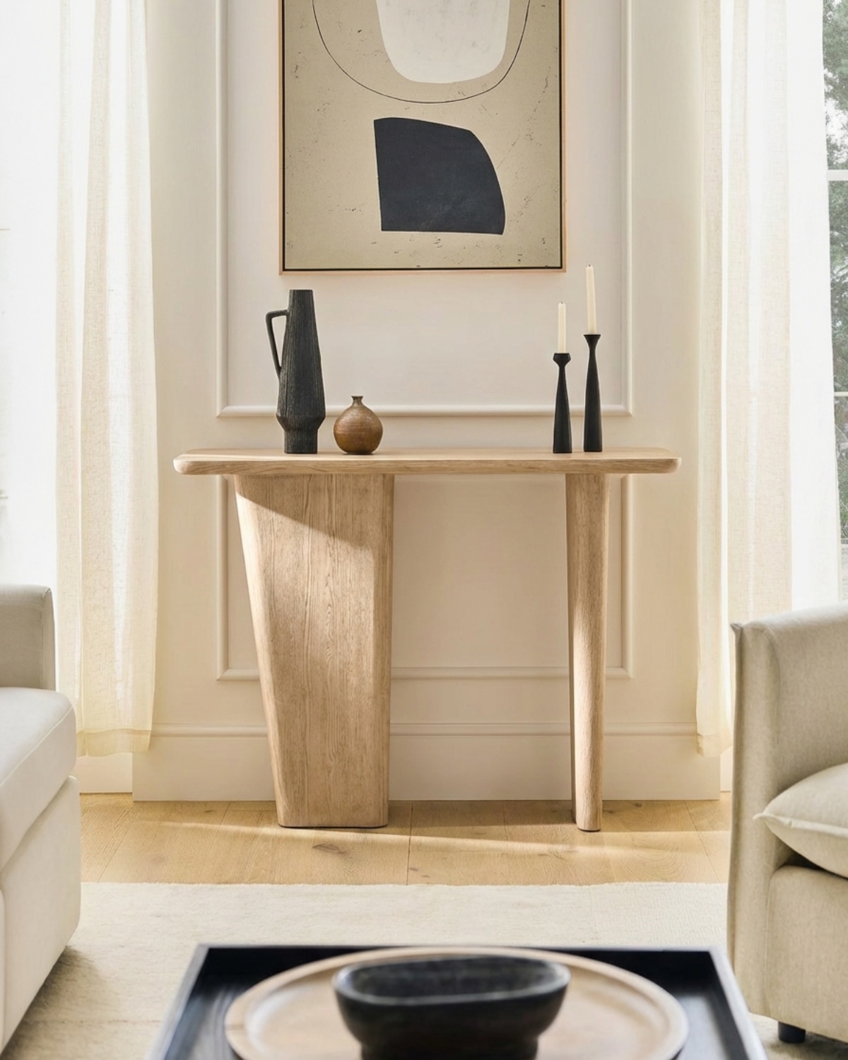 Бежевая консоль Дрис FCT020925MOK LouvreHome