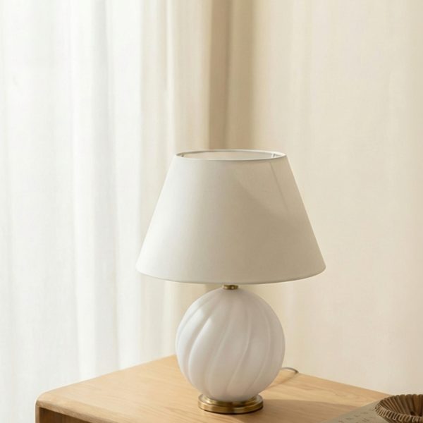 Белая настольная лампа Таллис LTL282692CLM LouvreHome