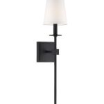 Чёрное бра Монро JJ10884-1WB black LouvreHome