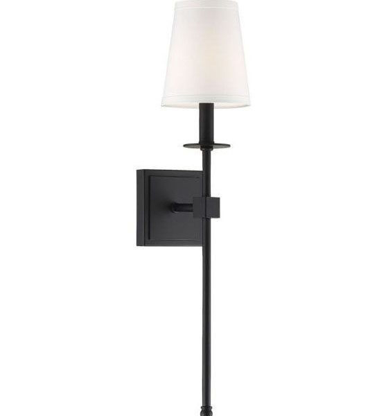 Чёрное бра Монро JJ10884-1WB black LouvreHome