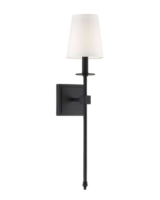 9-303-1-89 Чёрное бра Монро JJ10884-1WB black LouvreHome