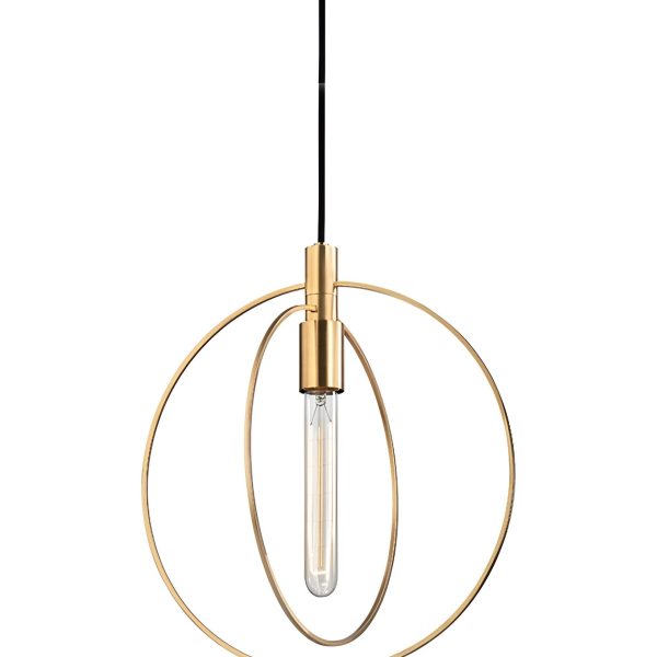 Золотой подвесной светильник Бекки JJ11137-1DB LouvreHome