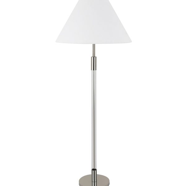 Серебристая напольная лампа Люцита P2591FA LouvreHome