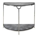 Серая полукруглая консоль Мэгги LHFCT396CS/DPO light charcoal LouvreHome