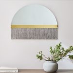 Декоративное зеркало Арья с серой бахромой DWM160824PND LouvreHome