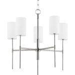 Серебряная люстра Аспен JJ10885-5D nickel LouvreHome