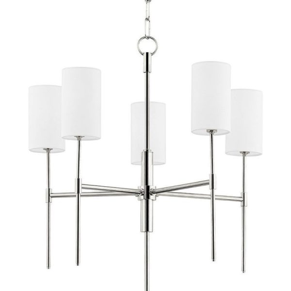 Серебряная люстра Аспен JJ10885-5D nickel LouvreHome