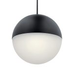 Большой чёрный светильник Уорд с белым плафоном LHLPN060224XNP LouvreHome