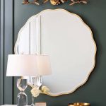 Золотое настенное зеркало Бонни DWM311223PND LouvreHome