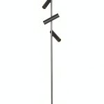 Чёрная напольная лампа Брикс P2592FA LouvreHome
