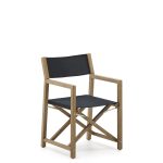Складное уличное кресло Vilara из акации и текстиля черного цвета La Forma (ex Julia Grup) C00165FA01