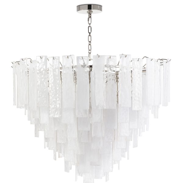 Серебряная люстра Дидро JJ10211-16D nickel LouvreHome