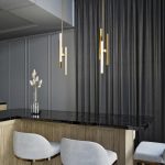Золотой светодиодный подвес Дойл LHLPN050723XNP LouvreHome