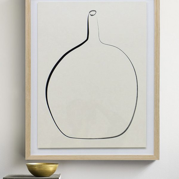 Постер Drawing Vase с дубовой рамой DPP380924VHS LouvreHome