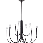 Чёрная люстра Свуп LHLCH240124XNP LouvreHome
