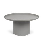 Круглый журнальный столик Fleksa из серого металла Ø 72 см La Forma (ex Julia Grup) LH0160R03