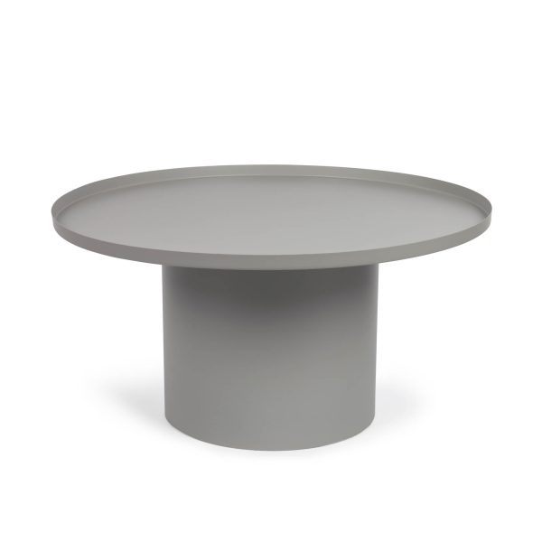 Круглый журнальный столик Fleksa из серого металла Ø 72 см La Forma (ex Julia Grup) LH0160R03