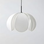 Чёрный подвесной светильник Флэк с белым абажуром LPN090825SWL LouvreHome