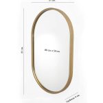 Золотое настенное зеркало Хоггарт DWM010124PND LouvreHome