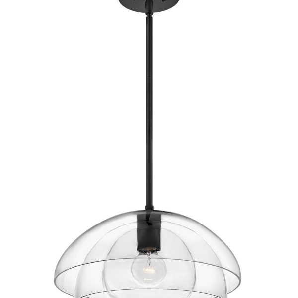 Чёрный подвесной светильник Хатфилд LHLPN050424SWL LouvreHome