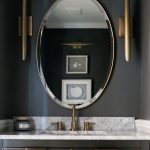 Золотое овальное зеркало Хоган DWM210824PND LouvreHome