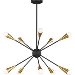 Чёрно-золотая люстра Джейкоб JJ10802-10DC LouvreHome