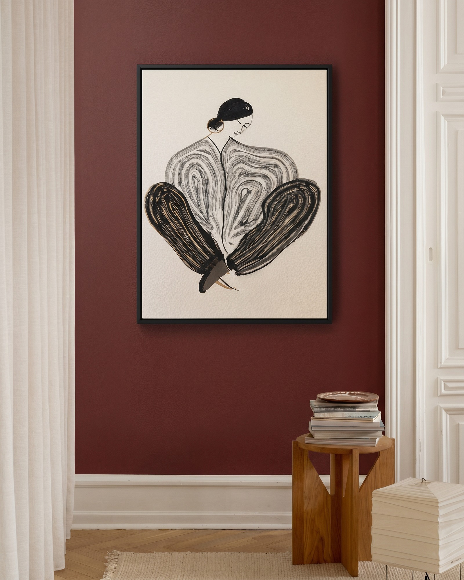 kar30o Жикле на холсте Striped lady DZ25072219 LouvreHome