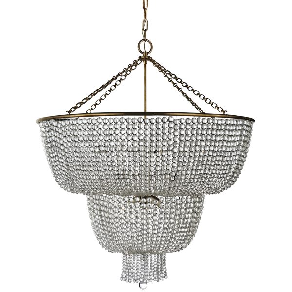 Большая золотая люстра Карла со стеклянными бусами JJ10986-13D LouvreHome