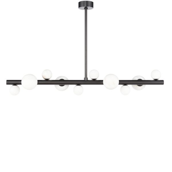 Чёрная люстра Квинт P7556PA LouvreHome