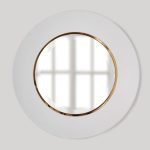 Белое настенное зеркало Портердейл LH4902WG LouvreHome