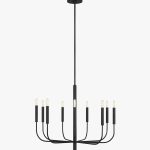 Большая чёрная люстра Уорвик JJ11161-9DB LouvreHome