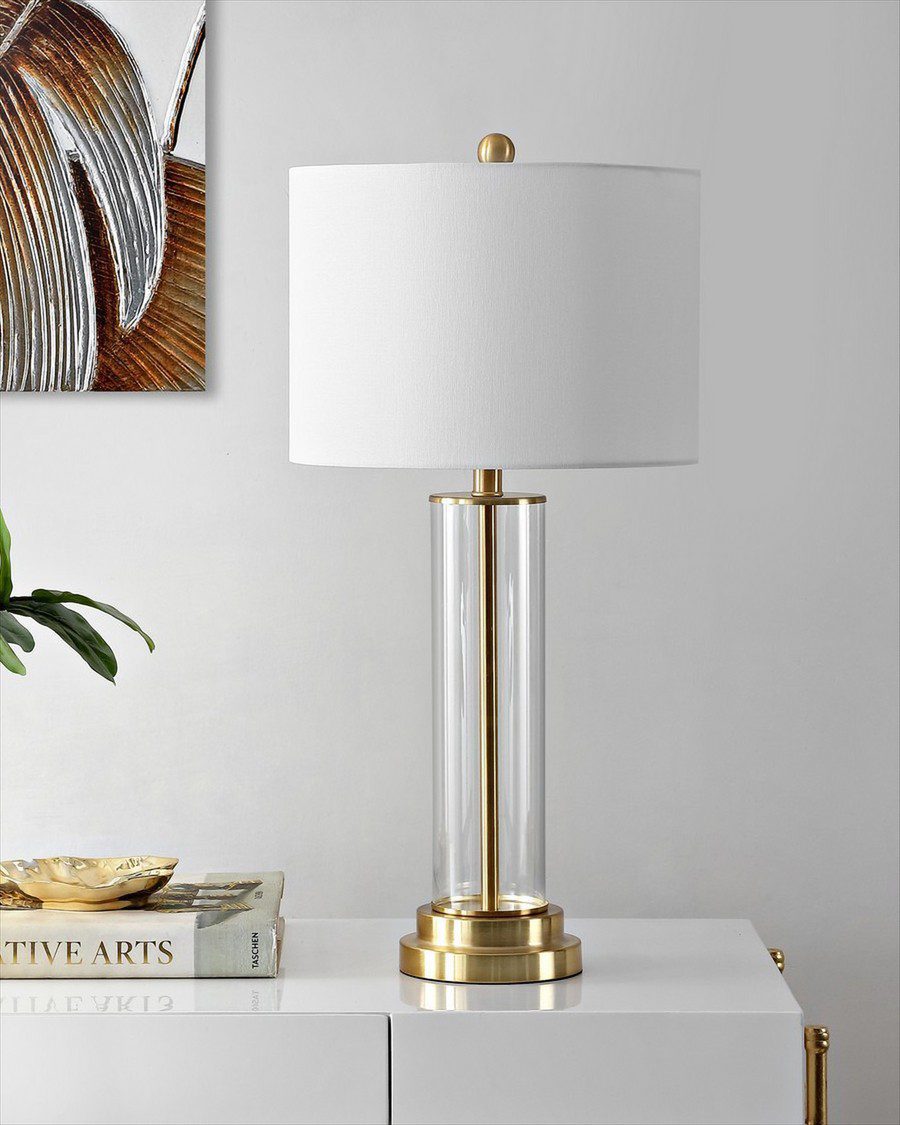 linett-tablelamp-light-off-1 Золотая настольная лампа Линетт LHLTL3112PQS LouvreHome