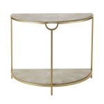 Бежевая полукруглая консоль Мэгги LHFCT395TS/DPO taupe LouvreHome