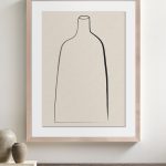 Постер Minimal Vase с дубовой рамой DPP390924VHS LouvreHome
