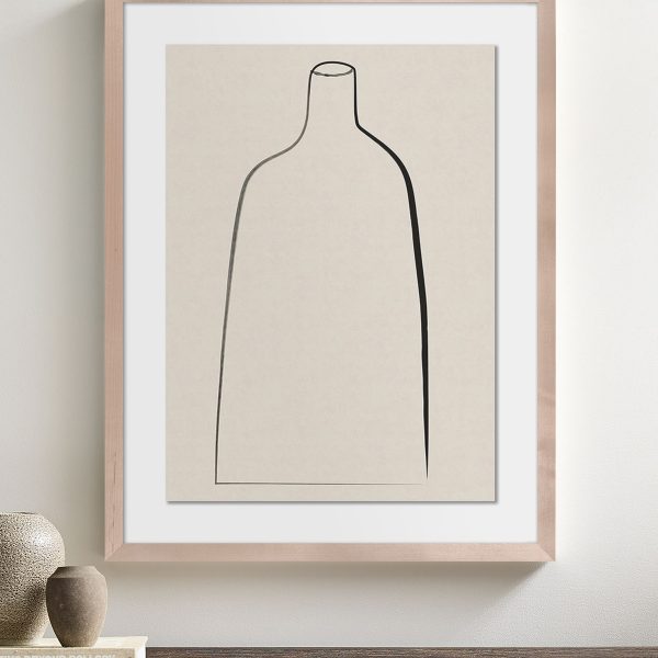 Постер Minimal Vase с дубовой рамой DPP390924VHS LouvreHome