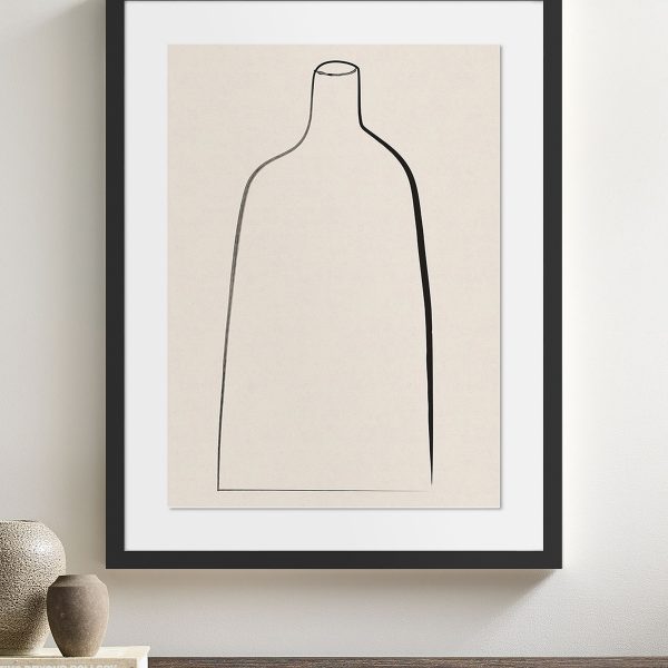 Постер Minimal Vase в чёрной раме DPP400924VHS LouvreHome