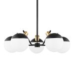 Чёрная люстра Миранда LHLCH290723XNP LouvreHome