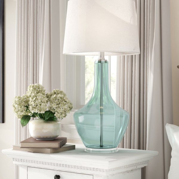 Зеленая настольная лампа Монток CLM358 LouvreHome