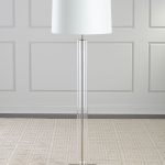 Серебряная напольная лампа Томас P2137FB LouvreHome